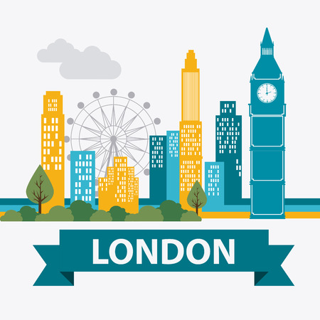 London design over white background, vector illustration.のイラスト素材