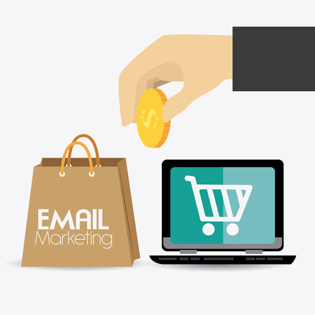 Marketing design over white background, vector illustration.のイラスト素材