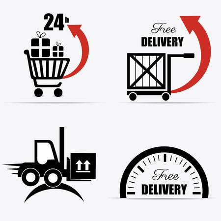 Delivery design over white background, vector illustration.のイラスト素材