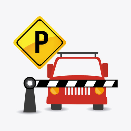 Parking design over white background, vector illustration.のイラスト素材