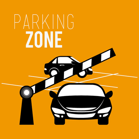 Parking design over orange background, vector illustration.のイラスト素材