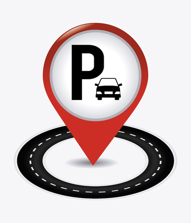 Parking design over white background, vector illustration.のイラスト素材