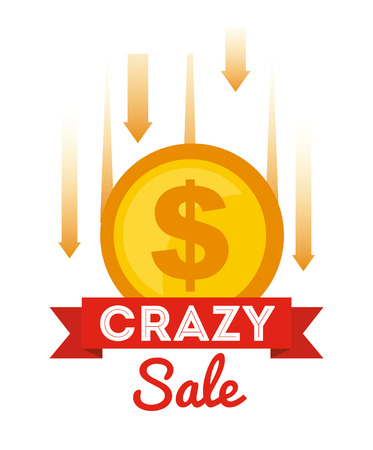 crazy sale design, vector illustration eps10 graphicのイラスト素材