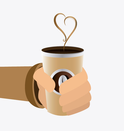Coffee design over white background, vector illustration.のイラスト素材