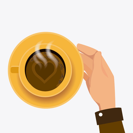 Coffee design over white background, vector illustration.のイラスト素材