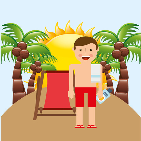 summer vacations design, vector illustration eps10 graphicのイラスト素材