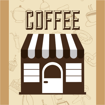 coffee shop design, vector illustration eps10 graphicのイラスト素材