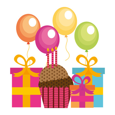 birthday party design, vector illustration eps10 graphicのイラスト素材