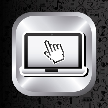 computer button design, vector illustration  graphicのイラスト素材