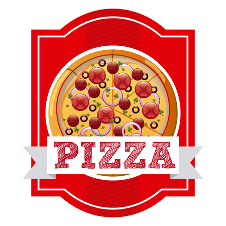 delicious pizza design, vector illustration eps10 graphicのイラスト素材