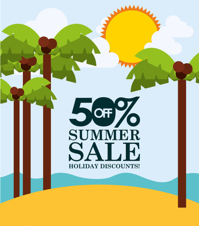 summer sale design, vector illustration eps10 graphicのイラスト素材