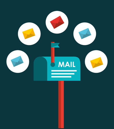 e-mail concept design, vector illustration graphicのイラスト素材