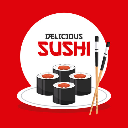 delicious sushi design, vector illustration eps10 graphicのイラスト素材