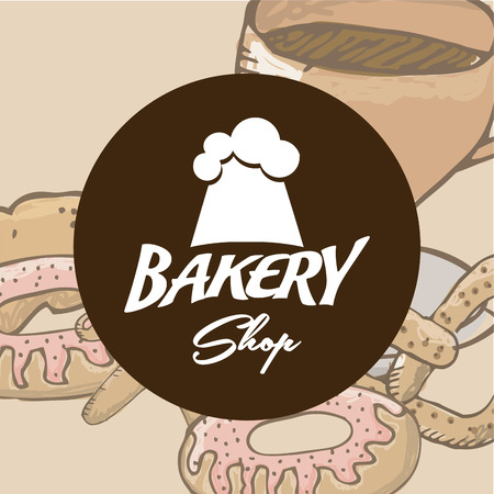 bakery shop design, vector illustration eps10 graphicのイラスト素材