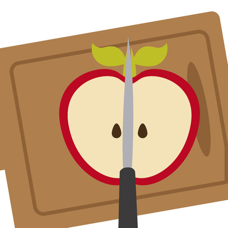 cutting apple design, vector illustration eps10 graphicのイラスト素材
