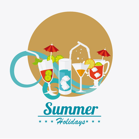 Cocktail design over white background, vector illustration.のイラスト素材