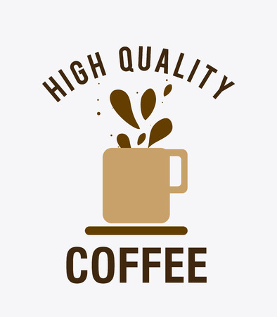 Coffee design over white background, vector illustration.のイラスト素材
