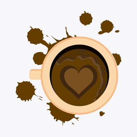 Coffee design over white background, vector illustration.のイラスト素材