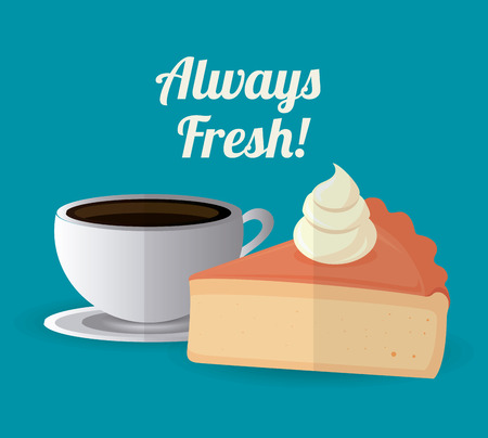 Coffee design over blue background, vector illustration.のイラスト素材