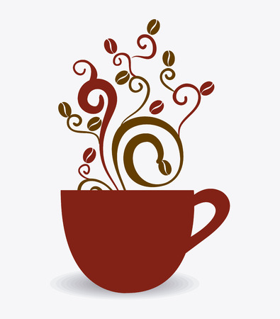 Coffee design over white background, vector illustration.のイラスト素材