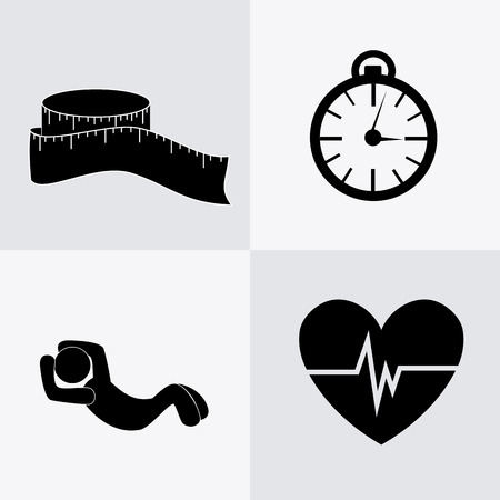 Fitness design over white background, vector illustration.のイラスト素材