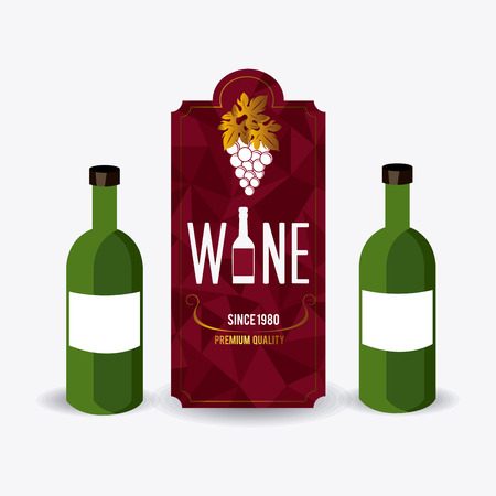 Wine design over white background, vector illustration.のイラスト素材