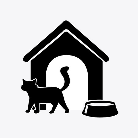 Cat design over white background, vector illustration.のイラスト素材
