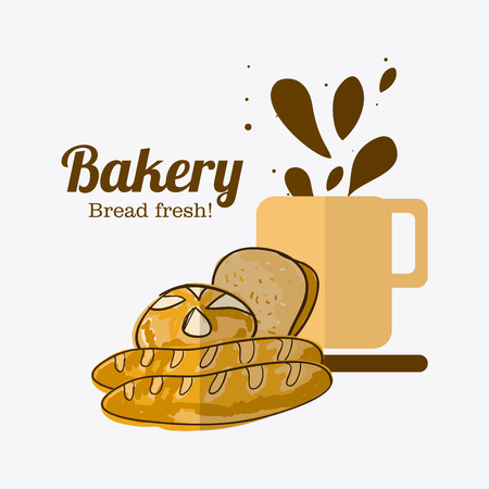 Bakery design over white background, vector illustration.のイラスト素材