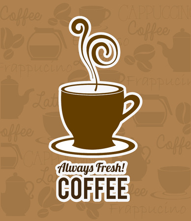 Coffee design over beige background, vector illustration.のイラスト素材