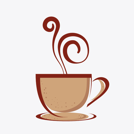 Coffee design over white background, vector illustration.のイラスト素材