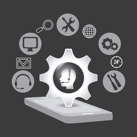 Technical design over gray background, vector illustration.のイラスト素材