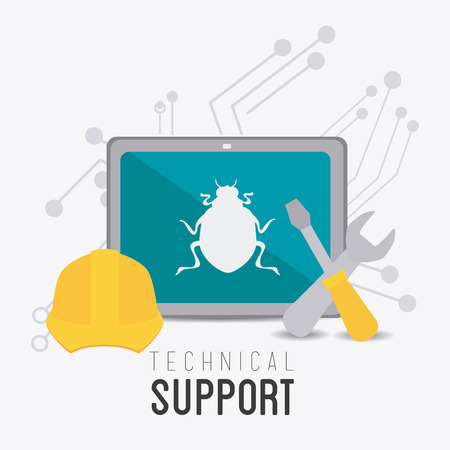 Technical design over white background, vector illustration.のイラスト素材