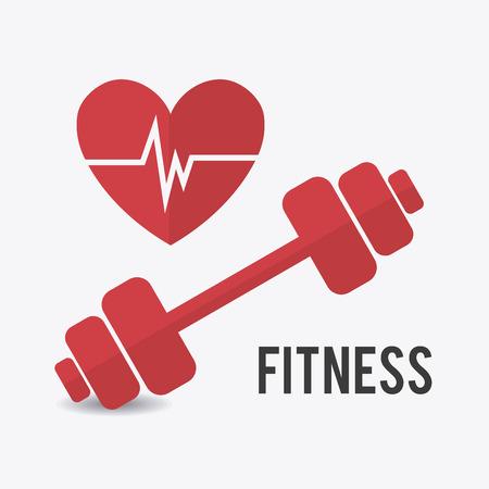 Fitness design over white background, vector illustration.のイラスト素材