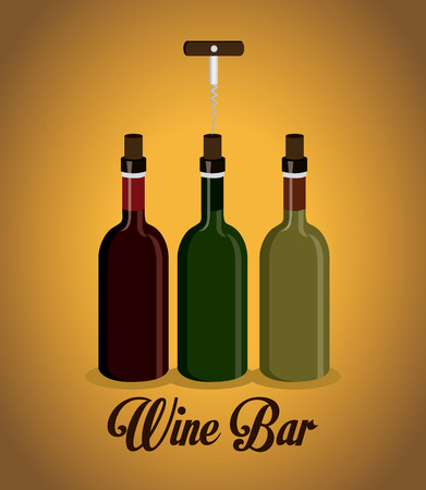 Wine design over yellow background, vector illustration.のイラスト素材