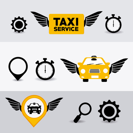 Taxi service design over white background, vector illustration.のイラスト素材
