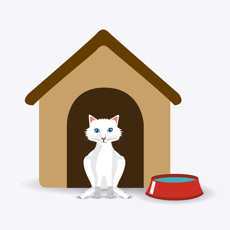 Cat design over white background, vector illustration.のイラスト素材