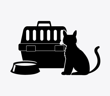 Cat design over white background, vector illustration.のイラスト素材