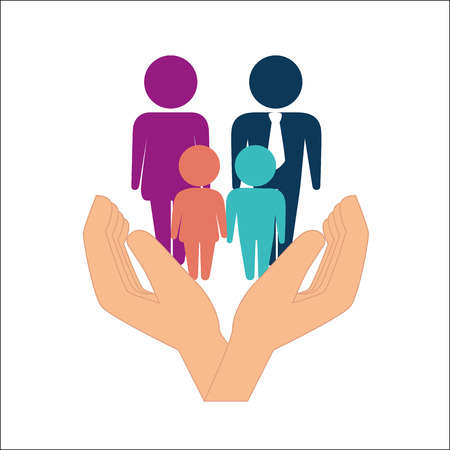 Insurance design over white background, vector illustration.のイラスト素材