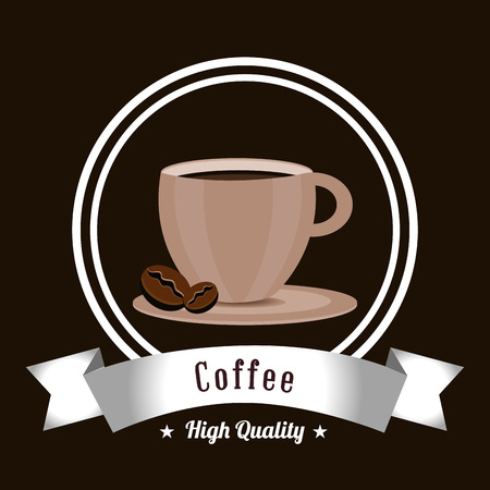 Coffee design over brown background, vector illustration.のイラスト素材