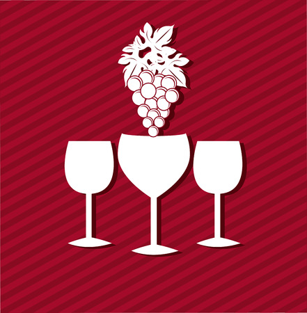 Wine design over red background, vector illustration.のイラスト素材
