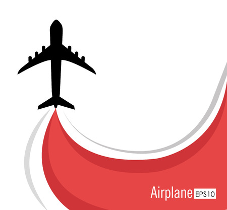 Airplane design over white background, vector illustration.のイラスト素材