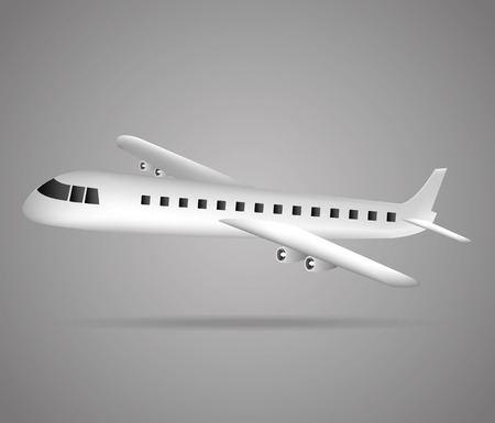 Airplane design over gray background, vector illustration.のイラスト素材