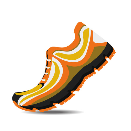 Running design over white background, vector illustration.のイラスト素材