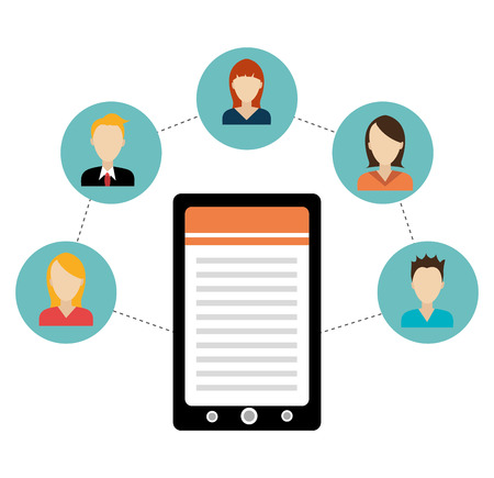 Network design over white background, vector illustration.のイラスト素材