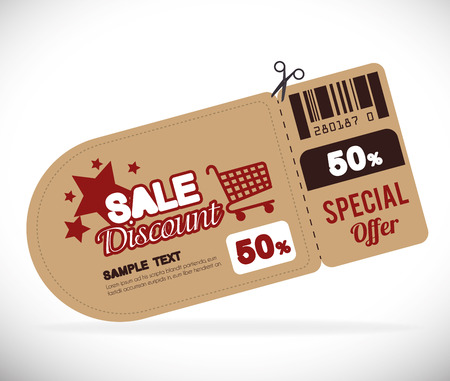 Shopping design over white background, vector illustration.のイラスト素材