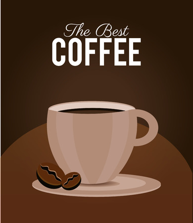 Coffee design over brown background, vector illustration.のイラスト素材