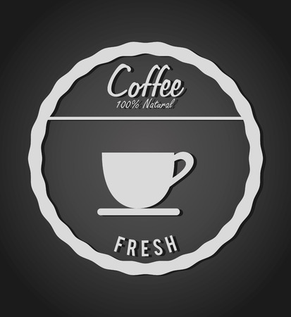Coffee design over gray background, vector illustration.のイラスト素材