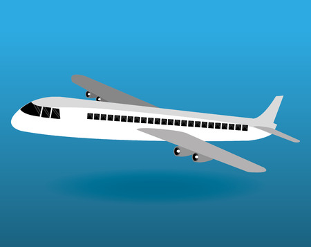 Airplane design over blue background, vector illustration.のイラスト素材