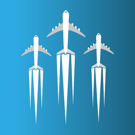 Airplane design over blue background, vector illustration.のイラスト素材