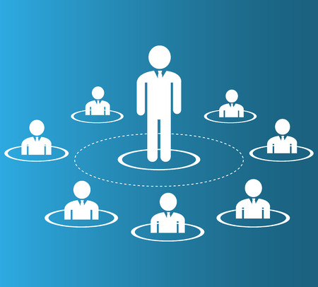 Network design over blue background, vector illustration.のイラスト素材